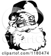 Poster, Art Print Of Retro Vintage Black And White Santa