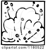 Clipart Of A Black And White Explosion Icon Royalty Free Vector Illustration
