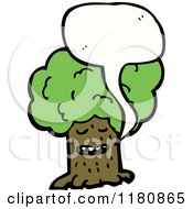 Cartoon Of A Tree Speaking Royalty Free Vector Illustration