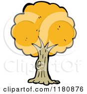 Cartoon Of A Tree In Autumn Royalty Free Vector Illustration