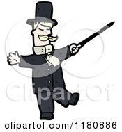 Cartoon Of A Magician Royalty Free Vector Illustration by lineartestpilot