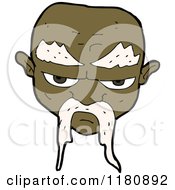 Cartoon Of An Elderly Black Mans Head Royalty Free Vector Illustration