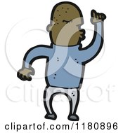 Cartoon Of An Black Man Whistling Royalty Free Vector Illustration by lineartestpilot