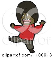 Cartoon Of An Black Man With An Afro Royalty Free Vector Illustration
