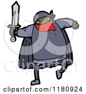 Cartoon Of An Black Man In A Cape Royalty Free Vector Illustration by lineartestpilot