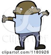 Cartoon Of An Black Man Whistling Royalty Free Vector Illustration