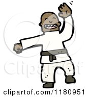 Poster, Art Print Of Black Man Doing Martial Arts