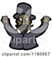Cartoon Of An Black Man In A Top Hat Royalty Free Vector Illustration