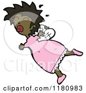 Cartoon Of A Black Female Fairy Royalty Free Vector Illustration by lineartestpilot