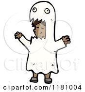 Poster, Art Print Of Black Girl Wearing A Ghost Costume