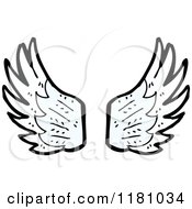 Cartoon Of Angel Wings Royalty Free Vector Illustration by lineartestpilot