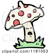 Cartoon Of A Spotted Mushroom Royalty Free Vector Illustration