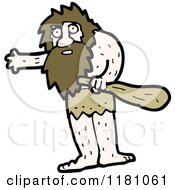 Cartoon Of A Caveman Royalty Free Vector Illustration by lineartestpilot