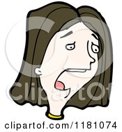 Cartoon Of A Womans Head Royalty Free Vector Illustration