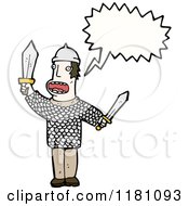 Cartoon Of A Man Wearing A Medieval Costume Speaking Royalty Free Vector Illustration by lineartestpilot