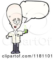 Cartoon Of A Chemist Speaking Royalty Free Vector Illustration