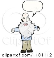 Cartoon Of An Elderly Bearded Man Speaking Royalty Free Vector Illustration