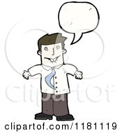 Cartoon Of A Man Speaking Royalty Free Vector Illustration