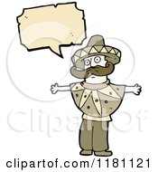 Cartoon Of A Mexican Man Speaking Royalty Free Vector Illustration