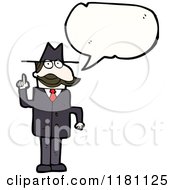Cartoon Of A Businessman Speaking Royalty Free Vector Illustration