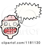 Poster, Art Print Of Mans Head And Brains Speaking