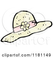 Cartoon Of A Womens Hat Royalty Free Vector Illustration by lineartestpilot