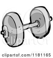Cartoon Of A Barbell Royalty Free Vector Illustration by lineartestpilot