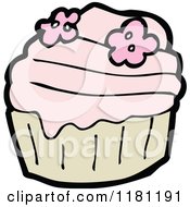 Cartoon Of A Cupcake Royalty Free Vector Illustration