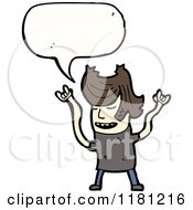 Cartoon Of A Boy Speaking Royalty Free Vector Illustration