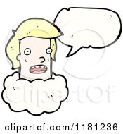Cartoon Of A Boys Head Speaking Royalty Free Vector Illustration