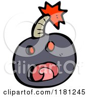 Cartoon Of A Cannonball Royalty Free Vector Illustration by lineartestpilot