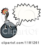 Cartoon Of A Cannonball Speaking Royalty Free Vector Illustration by lineartestpilot