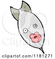 Cartoon Of A Rocket Royalty Free Vector Illustration by lineartestpilot