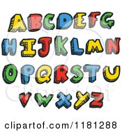 Cartoon Of The Alphabet Royalty Free Vector Illustration by lineartestpilot