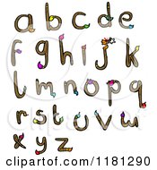 Poster, Art Print Of The Alphabet Made From Paintbrushes