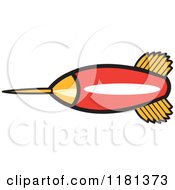 Poster, Art Print Of Red And Gold Dart
