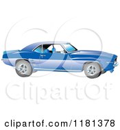 Poster, Art Print Of Blue 1969 Camaro Muscle Car