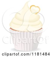 Poster, Art Print Of Vanilla Cupcake With A Heart