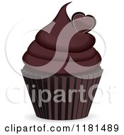 Poster, Art Print Of Chocolate Cupcake With A Heart