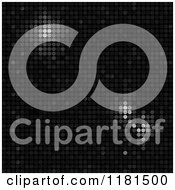 Clipart Of A Black Mosaic Disco Background Royalty Free Vector Illustration