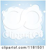 Poster, Art Print Of Bird And Cloud Frame On Blue