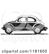 Grayscale Volkswagen Beetle
