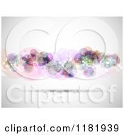Clipart Of A Background Of Colorful Bubbles And Sparkles Royalty Free Vector Illustration