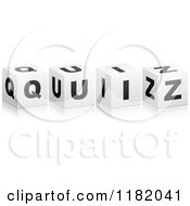 Poster, Art Print Of 3d Black And White Cubes Spelling Quiz