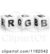Poster, Art Print Of 3d Black And White Cubes Spelling Rgb
