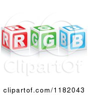 Poster, Art Print Of 3d Red Green And Blue Rgb Cubes