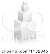Poster, Art Print Of 3d Stacked White Cubes