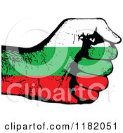 Poster, Art Print Of Fisted Bulgarian Flag Hand