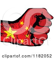 Fisted Chinese Flag Hand