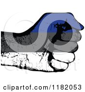 Poster, Art Print Of Fisted Estonian Flag Hand